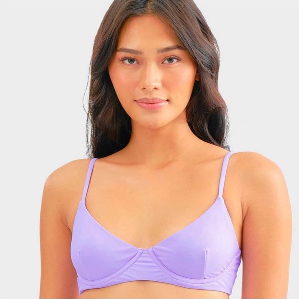 NWT BLACKBOUGH- Willow Underwire Top Lilac Bikini Swim Summer Pool Beach Resort